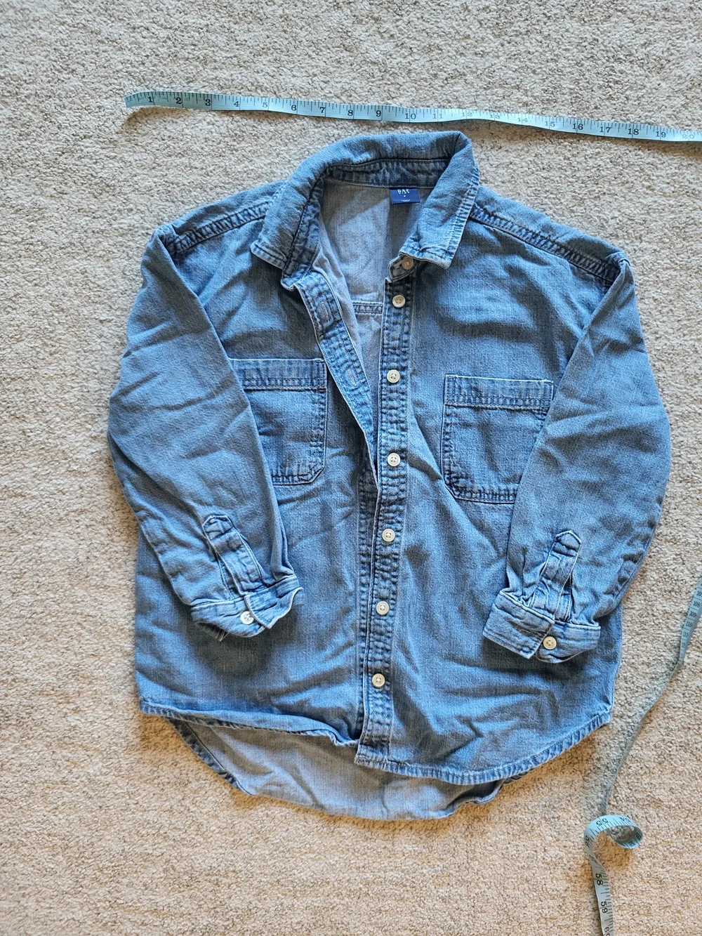 GAP Light Denim Blue Button-Down Shirt